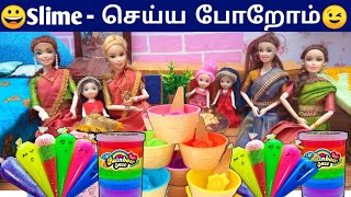 வசந்த காலம் Episode 41 | barbies making homemade slime / barbies playing with slime |barbie tamil