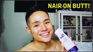 Removing BUTT HAIRS Using NAIR Cream   A Visual Guide