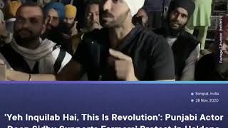'Yeh Inquilab Hai, This Is Revolution': Punjabi Actor Deep Sidhu Supports Farmers' Protest, Haldana