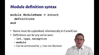 Module and Structure Syntax and Semantics | OCaml Programming | Chapter 5 Video 5