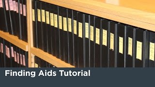 Finding Aids Tutorial