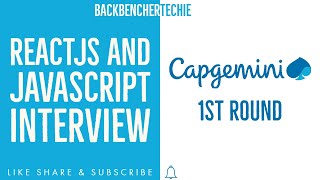 ReactJs Interview Capgemini 1st Round | ReactJs & Javascript | Software Engineer | Developer