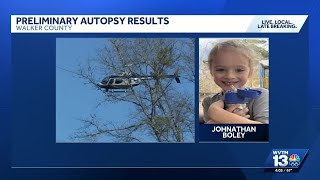 Preliminary autopsy released for missing 4-year-old found dead in Walker County