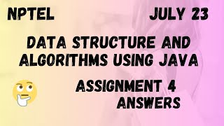 Assignment 4 | Data Structure And Algorithms Using Java Week 4 | NPTEL @HanumansView