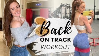 BACK ON TRACK WORKOUT + Tips | Booty Building Circuit (Barbell & Cable Machine)