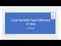 Java 10: Local Variable Type Inference (var) Explained