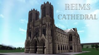 Reims Cathedral in Bloxburg WITH INTERIOR! | Tour and Speedbuild by fruitmcnare (Daniel Perkins)