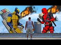 GTA 5 : DEADPOOL AND WOLVERINE EPIC BATTLE TO SAVE HIM SHINCHAN IN GTA 5