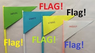 How to make a paper flag | Origami Easy and Beautiful Paper Flag