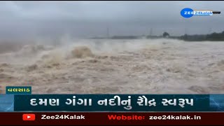 Monsoon 2022: Huge inflow of water in Daman Ganga river from Valsad's Madhuban dam | Zee News