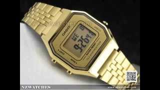 Casio Retro Gold Tone Digital Ladies Watches LA680WGA-9DF, LA680WGA