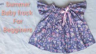 Summer baby frock cutting and stitching for begginers.