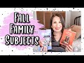 FALL FAMILY SUBJECTS || HOMESCHOOL CURRICULUM PICKS 2020 || LESS IS MORE??