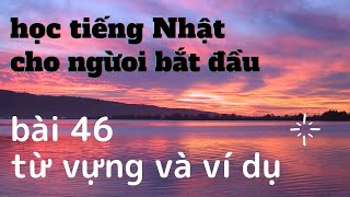 Học tiếng Nhật “bài 46, từ vựng và ví dụ”