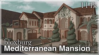 Bloxburg - Mediterranean Mansion Speedbuild (exterior)