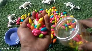 Satisfying Video l Mixing Candy  with Rainbow Skittles & Magic Slime gola #4