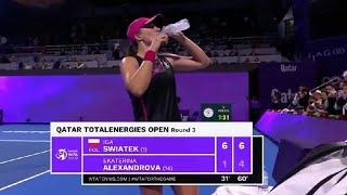 Swiatek vs Alexandrova highlights | Qatar Open 2024 | Ekaterina Alexandrova vs Iga Swiatek
