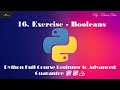 16. Exercise - Booleans Python Full Course Beginner To Advanced Guarantee