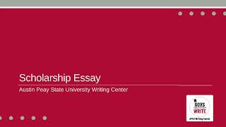 Scholarship Essay