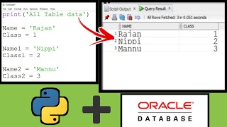 Connect Python to Oracle Database | Store Python Values In Database | Easy Steps