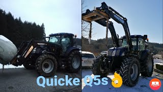 Frontlader Arbeiten mit NewHolland TS125a Farm Vlog #26