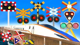 【電車】踏切動画【ふみきり 鉄道】train railway railroad crossing 北陸新幹線　E7系