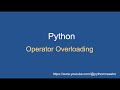 Python - Operator Overloading #python #coding #programming
