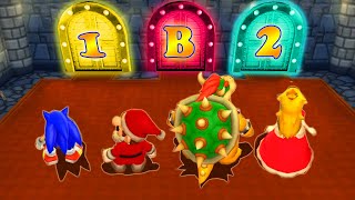 Mario Party 9 Minigames - Sonic Vs Mario Vs Bowser Vs Peach (Master Difficulty)