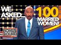 WE ASKED 100 MARRIED WOMEN! 1HR FUNNY ANSWERS & MORE With Steve Harvey On Family Feud USA