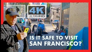 4K UHD escooter 🛴 Tour  of San Francisco’s Tenderloin & Civic Center | No Commentary