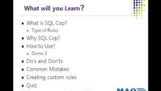 SQLCop Training_MAQ Software_ Part One of Two