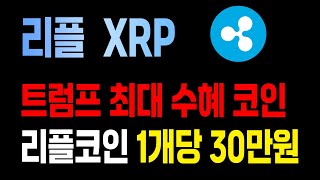 [리플 전망] 트럼프 수혜 코인 리플 1개당 30만원 #긴급속보 #리플 #XRP #SEC #리플소송 #리플대응 #갈링하우스 #RLUSD #리플스테이블코인