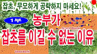 잡초 제거. 농부가 잡초를 이길 수 없는 이유.  제초 작업,  잡초 제거. 잡초와의 전쟁. 풀뽑기 등 잡초 특성 잡초의 재발견, 흙은 종자 은행,  토양 제초제 원리,  잡초종류