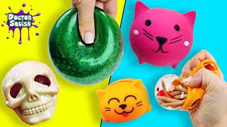 What's Inside Squishy Toys! What's Inside Skeleton And Glitter Ball Squishy?