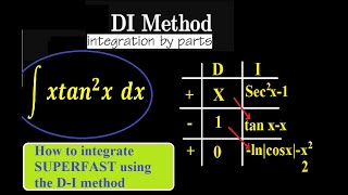 Integration by parts - Using the DI - method (Part 2)