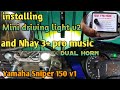 Install Mini driving light v2 and Nhay 3+ pro music boss dual horn Done. Sniper 150 fi v1