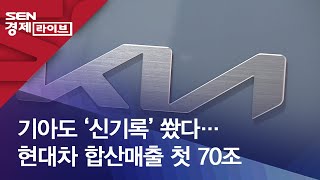 기아도 ‘신기록’ 쐈다…현대차 합산매출 첫 70조