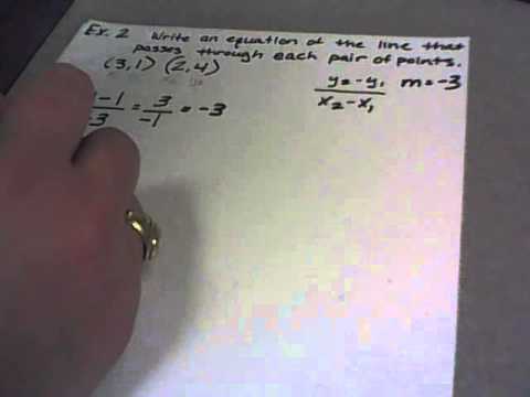 Writing Slope-Intercept Equations with only Two Ordered Pairs Writing Slope-Intercept Equations with only Two Ordered Pairs