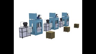 Automatic Compressed sawdust wooden pallet production line  that saves 80% of labor costs