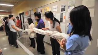 Students break paper folding record