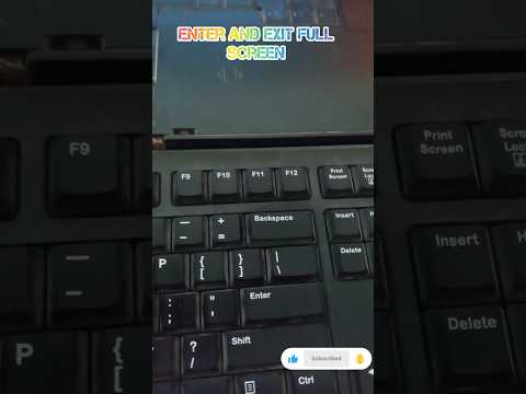 How to Enter and Exit Full Screen Function #shorts #shortvideo