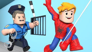 ROBLOX Brookhaven🏡RP - FUNNY MOMENTS: Spider Man Prison Break | Roblox Music Video ♫