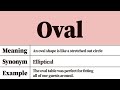 oval meaning and definition