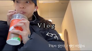 Vlog ) 37주 임산부 브이로그 / 직장인임산부 / 37주 주수기록 (체중기록⏲ , 먹방🍛, 태동기록, 출산휴가, 백신미접종자의 하루😷, 가진통 시작)