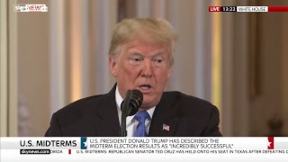 Trump holds press conference after mixed night at midterms