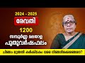 രേവതി മലയാള വര്‍ഷഫലം 1200 Yearly Horoscope Predictions Varsha phalam 2024 - 2025 Nakshatraphalam