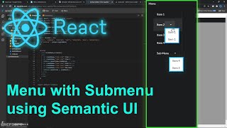 React Sidebar Menu with Sub menu using Semantic UI