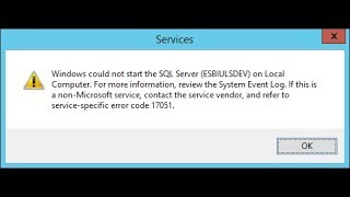 microsoft server management studio-Error code 17051