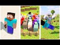 Herobrine best villagers challenge! 😧😎😨🤣 0002 #minecraft #Herobrine #shorts