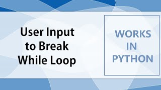 Controlling the While Loop Exit through User Input